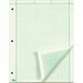 TOPS Engineering Computation Pad - 100 Sheets - Stapled/Glued - Back Ruling Surface - Ruled Margin - 15 lb Basis Weight - Letter - 8 1/2" x 11" - Green Paper - Punched - 50 / Pad
