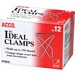 ACCO Ideal Paper Clamps - Large - No. 1 - 150 Sheet Capacity - 12 / Box - Silver - Metal