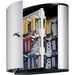 DURABLE 54 Key Brushed Aluminum Cabinet - 11.9" x 4.8" x 11" - 1 x Front Open Door(s) - Security Lock - Metallic Silver