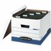 Bankers Box Hang'N'Stor File Storage Box - Internal Dimensions: 12.38" (314.45 mm) Width x 15.19" (385.83 mm) Depth x 10" (254 mm) Height - External Dimensions: 13" Width x 16" Depth x 10.5" Height - Media Size Supported: Letter, Legal - Lift-off Closure 