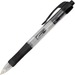 Integra Retractable 0.7mm Gel Pens - Medium Pen Point - 0.7 mm Pen Point Size - Retractable - Black Gel-based Ink - Clear Barrel - Metal Tip - 1 Dozen