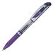 Pentel EnerGel Liquid Gel Stick Pen - Medium Pen Point - 0.7 mm Pen Point Size - Refillable - Violet Gel-based Ink - Silver Barrel - 12 / Box