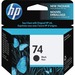 HP 74 Original Ink Cartridge - Single Pack - Inkjet - Standard Yield - 200 Pages - Black - 1 Each