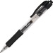 Integra Retractable 0.5mm Gel Pens - Fine Pen Point - 0.5 mm Pen Point Size - Retractable - Black Gel-based Ink - Black Barrel - Metal Tip - 1 Dozen