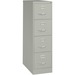 Lorell Fortress Series 26-1/2" Commercial-Grade Vertical File Cabinet - 15" x 26.5" x 52" - 4 x Drawer(s) for File - Letter - Vertical - Security Lock, Ball-bearing Suspension, Heavy Duty - Light Gray - Steel - Recycled