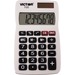 Victor 700 Pocket Calculator - 4 Functions - Large LCD, Easy-to-read Display, Rubber Keytop, Dual Power - 8 Digits - LCD - Battery/Solar Powered - 0.3" x 2.3" x 4" - Gray - Rubber - 1 Each
