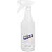 Genuine Joe 32 oz Trigger Spray Bottle - Suitable For Cleaning - Adjustable, Flexible, Graduated - 1 Pair - Clear