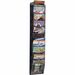 Safco 10-pocket Onyx Mesh Literature Rack - 10 Pocket(s) - 50.8" Height x 10.3" Width x 3.5" Depth - Wall Mountable - Steel - 1 Each