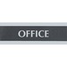 HeadLine Century Series Office Sign - 1 Each - Office Print/Message - 9" (228.60 mm) Width x 3" (76.20 mm) Height - Rectangular Shape - Silver Print/Message Color - Black