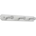 Safco Nail Head Coat Hook - 3 Hooks - 13.61 kg Capacity - 1" (25.40 mm) Size - for Garment - Aluminum - Silver - 1 Each