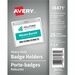 Avery® Heavy-Duty Secure Top Clear Badge Holders - Support 3" (76.20 mm) x 4" (101.60 mm) Media - Horizontal - Polyvinyl Chloride (PVC) - 25 / Pack - Clear