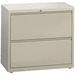 Lorell Lateral File - 2-Drawer - 36" x 18.6" x 28.1" - 2 x Drawer(s) for File - Legal, Letter, A4 - Lateral - Rust Proof, Leveling Glide, Interlocking, Ball-bearing Suspension, Label Holder - Putty - Baked Enamel - Steel - Recycled