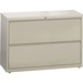Lorell Lateral File - 2-Drawer - 42" x 18.6" x 28.1" - 2 x Drawer(s) for File - Legal, Letter, A4 - Lateral - Rust Proof, Leveling Glide, Ball-bearing Suspension, Interlocking, Label Holder - Putty - Baked Enamel - Steel - Recycled