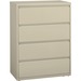 Lorell Lateral File - 4-Drawer - 42" x 18.6" x 52.5" - 4 x Drawer(s) for File - Legal, Letter, A4 - Lateral - Rust Proof, Leveling Glide, Interlocking, Ball-bearing Suspension, Label Holder - Putty - Baked Enamel - Recycled