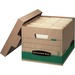 Bankers Box Recycled STOR/FILE File Storage Box - Internal Dimensions: 12" (304.80 mm) Width x 15" (381 mm) Depth x 10" (254 mm) Height - External Dimensions: 12.5" Width x 16.3" Depth x 10.3" Height - Media Size Supported: Letter, Legal - Lift-off Closure - Medium Duty - Stackable - Kraft, Green - For File - Recycled - 1 Each