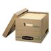 Bankers Box Earth Storage Box - External Dimensions: 12" Width x 15" Depth x 10"Height - Media Size Supported: Letter, Legal - Lift-off Closure - Medium Duty - Stackable - Kraft - Kraft - For Document - Recycled - 1 Each