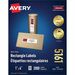 Avery White Rectangle Labels with Sure Feed&trade; Technology,Easy Peel, 1" x 4" , for Laser and Inkjet Printers - 1" Height x 4" Width - Permanent Adhesive - Rectangle - Laser - White - Paper - 20 / Sheet - 100 Total Sheets - 2000 Total Label(s) - 2000 / Box