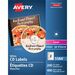 Avery CD/DVD Label - Permanent Adhesive - Laser - White - 200 / Box