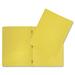 Hilroy Letter Recycled Report Cover - 8 1/2" x 11" - 3 Fastener(s) - Yellow - 1 Each