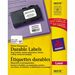 Avery® Durable ID Labels, Permanent Adhesive, 1-1/4" x 1-3/4" , 1,600 Labels (6576) - 1 3/4" Height x 1 1/4" Width - Permanent Adhesive - Rectangle - Laser - White - Film - 32 / Sheet - 50 Total Sheets - 1600 Total Label(s) - 1600 / Pack