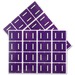 Pendaflex A-Z End End Tab Filing Labels - "Alphabet" - 1 1/4" x 15/16" Length - Rectangle - Purple - 240 / Pack - Self-adhesive