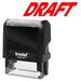 Trodat Self Inking Stamp - Message Stamp - "DRAFT" - Red - 1 Each