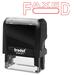 Trodat Self Inking Stamp - Message/Date Stamp - "FAXED" - Red - 1 Each