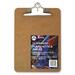 Acme United Deluxe Masonite Clipboard With Hinges - 8 1/2" x 11" - Masonite - Brown - 1 Each