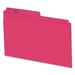 Hilroy 1/2 Tab Cut Letter Recycled Top Tab File Folder - Red - 10% Recycled - 100 / Box