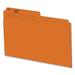 Hilroy 1/2 Tab Cut Letter Recycled Top Tab File Folder - Orange - 10% Recycled - 100 / Box