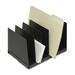 Korr Expand-A-File Desktop Organizer - 6 Compartment(s) - 2" (50.80 mm) - 8.5" Height x 12" Width x 8.5" Depth - Desktop - Sturdy - Black - Plastic - 1 / Set