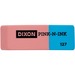 Dixon Pink-N-Ink Eraser - Pink, Blue - 1 Each