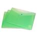 VLB Letter Vinyl File Pocket - 8 1/2" x 11" - 2 Front & Back Pocket(s) - Polypropylene - Lime - 1 Each