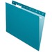 Pendaflex 1/5 Tab Cut Letter Recycled Hanging Folder - 8 1/2" x 11" - Teal - 10% Recycled - 25 / Box