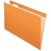 Pendaflex 1/5 Tab Cut Legal Recycled Hanging Folder - 8 1/2" x 14" - Orange - 10% - 25 / Box