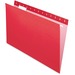 Pendaflex 1/5 Tab Cut Legal Recycled Hanging Folder - 8 1/2" x 14" - 1 Pocket(s) - Red - 10% Recycled - 25 / Box