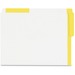 Pendaflex Letter Recycled End Tab File Folder - 8 1/2" x 11" - Yellow - 10% Recycled - 100 / Box
