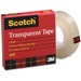 3M Scotch Glossy Transparent Tape - 36 yd (32.9 m) Length x 0.50" (12.7 mm) Width - 1" Core - 1 Each