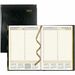 Brownline Executive Daily Appointment Book - Daily - January 2018 till December 2018 - 7:00 AM to 10:45 PM - 1 Day Single Page Layout - 10.88" (276.23 mm) x 7.63" (193.68 mm) - Sewn - Black - Leather - Trilingual, Notepad, Address Directory, Phone Direct