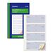 Blueline Receipt Forms Book - 100 Sheet(s) - 3 Part - Carbonless Copy - 6 3/4" (17.1 cm) x 11" (27.9 cm) Sheet Size - Blue Cover - 1 Each