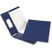 Oxford Letter Recycled Pocket Folder - 8 1/2" x 11" - 100 Sheet Capacity - 2 Pocket(s) - Navy - 100% Recycled - 25 / Box
