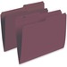 Pendaflex 1/2 Tab Cut Letter Recycled Top Tab File Folder - 8 1/2" x 11" - Burgundy - 10% Recycled - 100 / Box