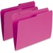 Pendaflex 1/2 Tab Cut Letter Recycled Top Tab File Folder - 8 1/2" x 11" - Pink - 10% Recycled - 100 / Box