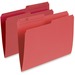 Pendaflex 1/2 Tab Cut Letter Recycled Top Tab File Folder - 8 1/2" x 11" - Red - 10% Recycled - 100 / Box