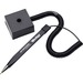MMF Wedgy Coil Pen - Medium Pen Point - Refillable - Retractable - Blue - Black Barrel - Metal Tip - 1 Each