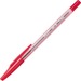 Better Ballpoint Stick Pen - Fine Pen Point - Refillable - Red - Clear Barrel - Stainless Steel Tip - 1 Each