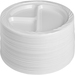 Genuine Joe 9" Round Divided Plates - Disposable - 9" (228.60 mm) Diameter - White - Plastic Body - 125 / Pack