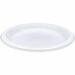 Genuine Joe Reusable Plastic White Plates - White - Plastic Body - 125 / Pack