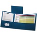Oxford Letter Report Cover - 8 1/2" x 11" - 150 Sheet Capacity - 3 Pocket(s) - Paper - Blue - 20 / Box