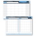 Day-Timer Reversible Laminated Planner 17" x 24" Blue/White - each